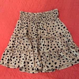 Leopard print mini flare skirt by soso